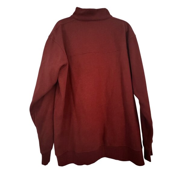 Columbia Men's Maroon 1/4 Zip Pullover Top Shearling Lined, Size XXL - Picture 2 of 8